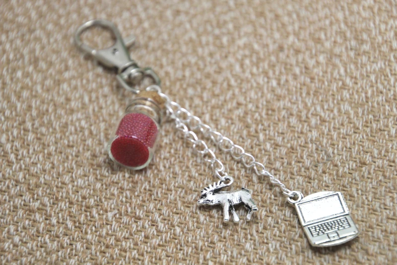 Super natural  inspired Key ring Sam Winchester theme charms Key Chain charm in silver