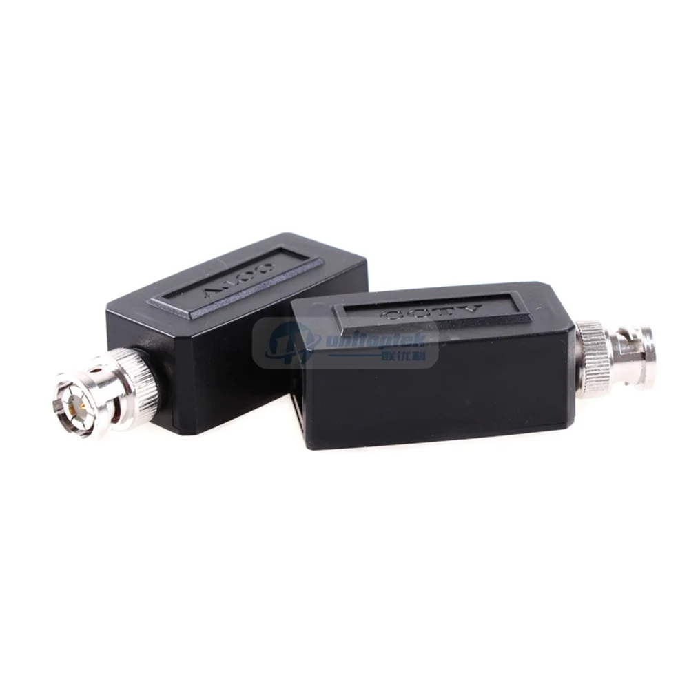 Convertidor de vídeo CCTV RJ45 Balun UTP/CAT5 BNC macho a RJ45, transceptor adaptador coaxial RJ45, 1 par