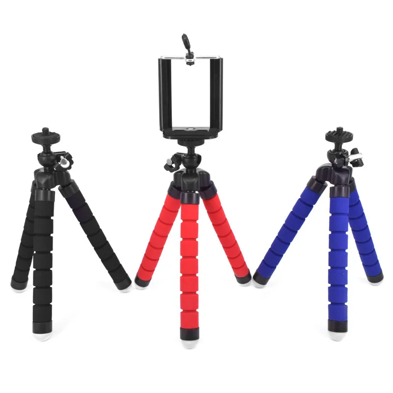 2022 New Mini Tripod For YG300 J15 Mini Projector Camera Tripod Flexible Sponge Octopus Phone Holder Clip stand for Phone Stand