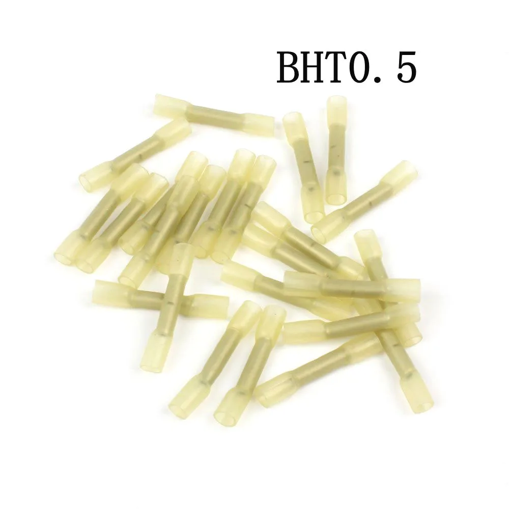 20/30/50Pcs Thermorétractable Butt Connecteurs De Fil AWG 16-14 1.5-2.5mm2 Bleu Imperméable À L'eau Isolé De Fil D'automobile Terminaux de Câble