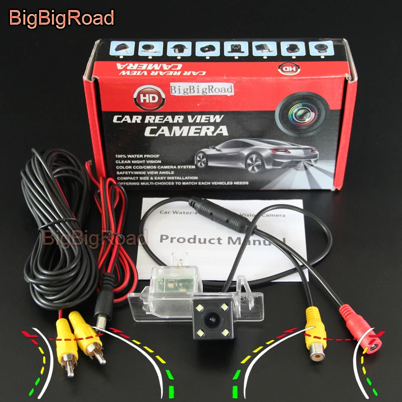 BigBigRoad For Seat Ateca Alhambra For Porsche Panamera Cayenne 2015 2016 Car Intelligent Dynamic Track Rear View Camera