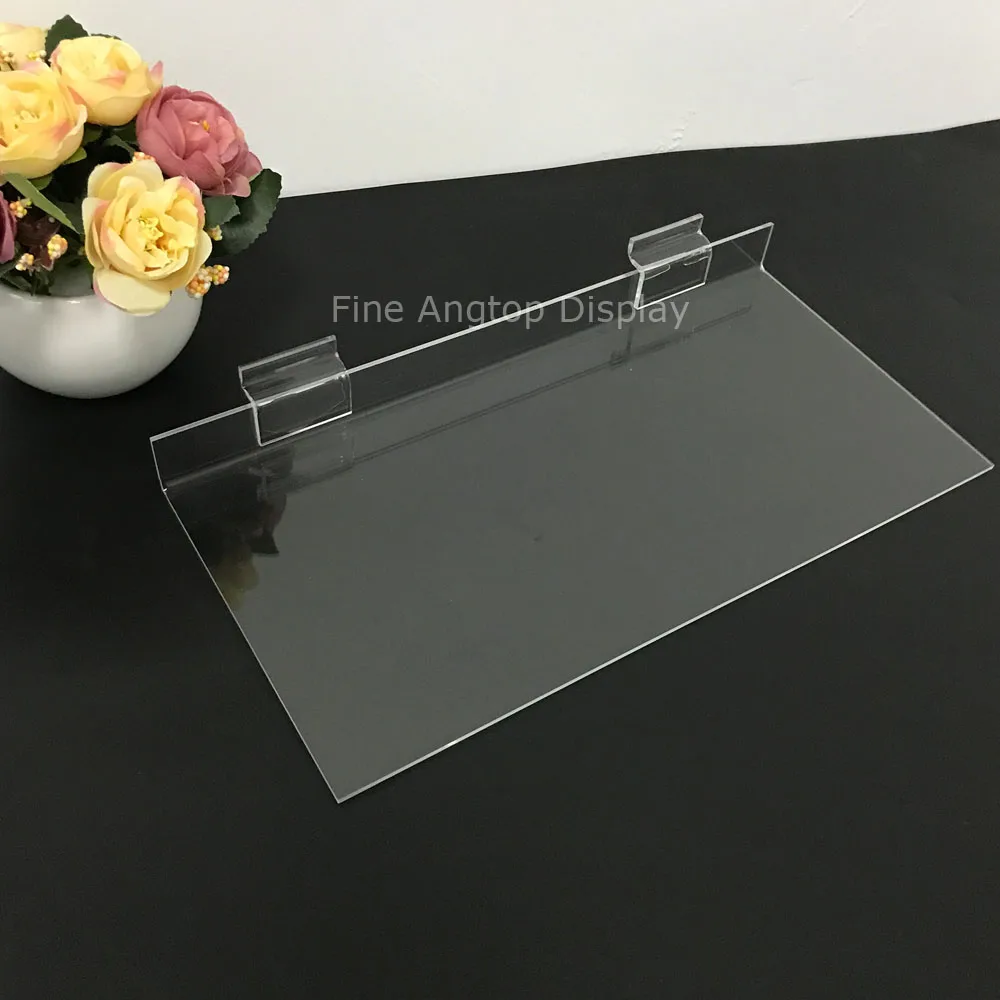 

12" x 6" Acrylic Slatwall Display Shelf For Sunglasses Jewelry Figurine Holder