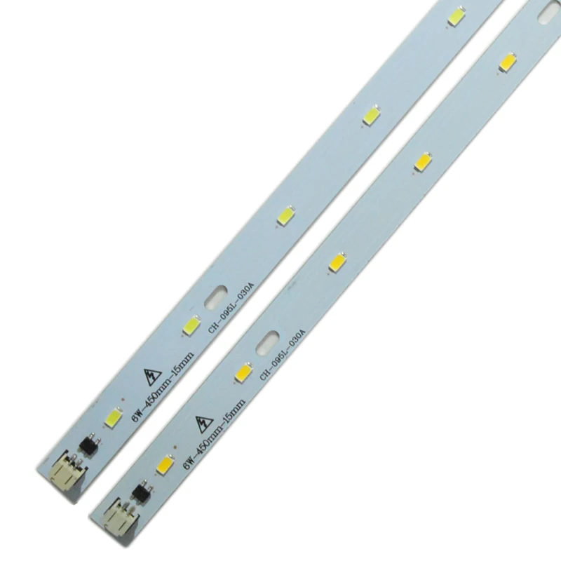 AC220V 450mm*15mm 6W 5730 led Strip Rectangle Aluminum Plate Light Source Integrated IC Driver For T5 T8 LED Tube