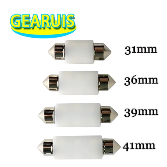 High Quality Ceramic C5W 6 SMD 3030 LED 0.2A 31mm 36mm 39mm 42mm Car LED Festoon Light Canbus Error Free Interior Doom Lamp Bulb