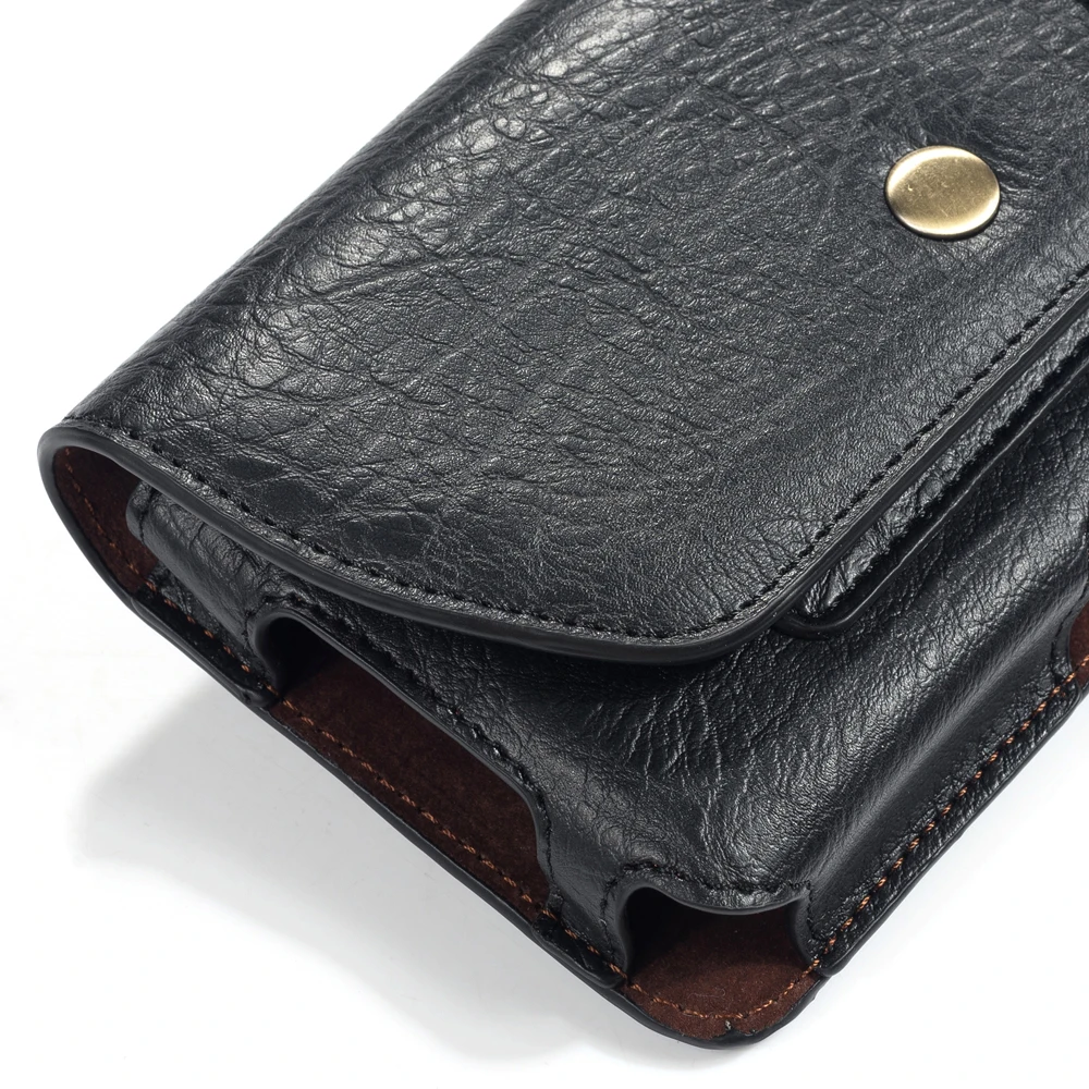 Leather Belt Clip Phone Case Men Waist Bag For iPhone 16 15 14 Plus 13 12 Pro Max,Xiaomi 14T 13T,Redmi Note 11 10 Holster Pouch