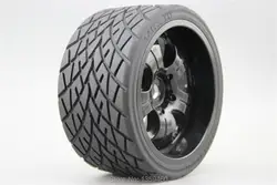 4 pezzi RC 1/8 Monster Truck su ruote da strada e Set di pneumatici per mozzo in metallo HPI Traxxas 17mm 26411