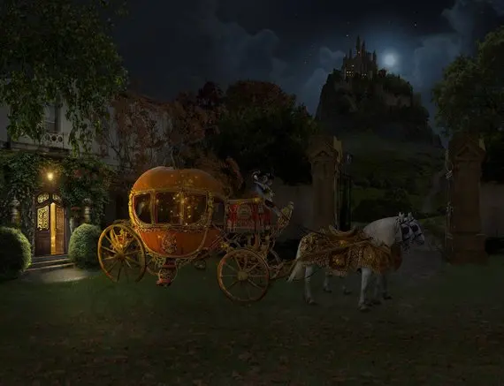 

cinderella carriage childrens fairytale backdrops High quality Computer print children kids background