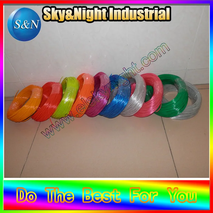 

2.3mm party decorations light el wire with ten colors for option 100 meter/lot DIY