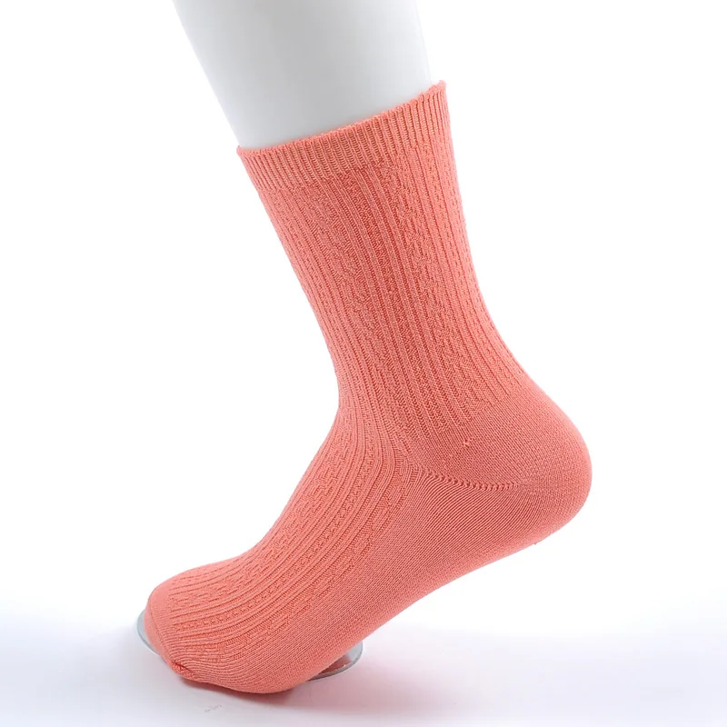 new spring autumn new young girl fashion candy solid socks Female girls Teenagers bamboo sock 6pair direct sales 6 colors