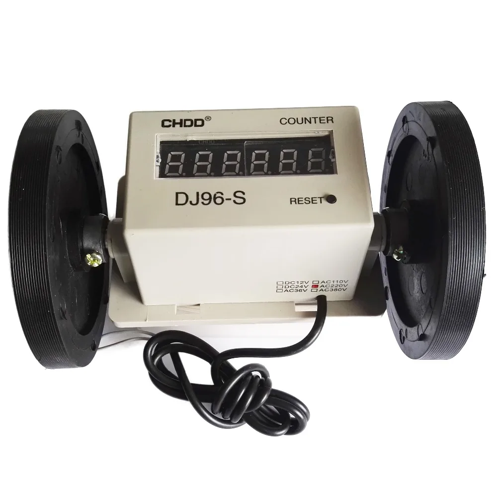 DJ96-S AC220V / DC24V Cheap Wheel Type Length Measuring Meter Textile Fabric Meter Counter