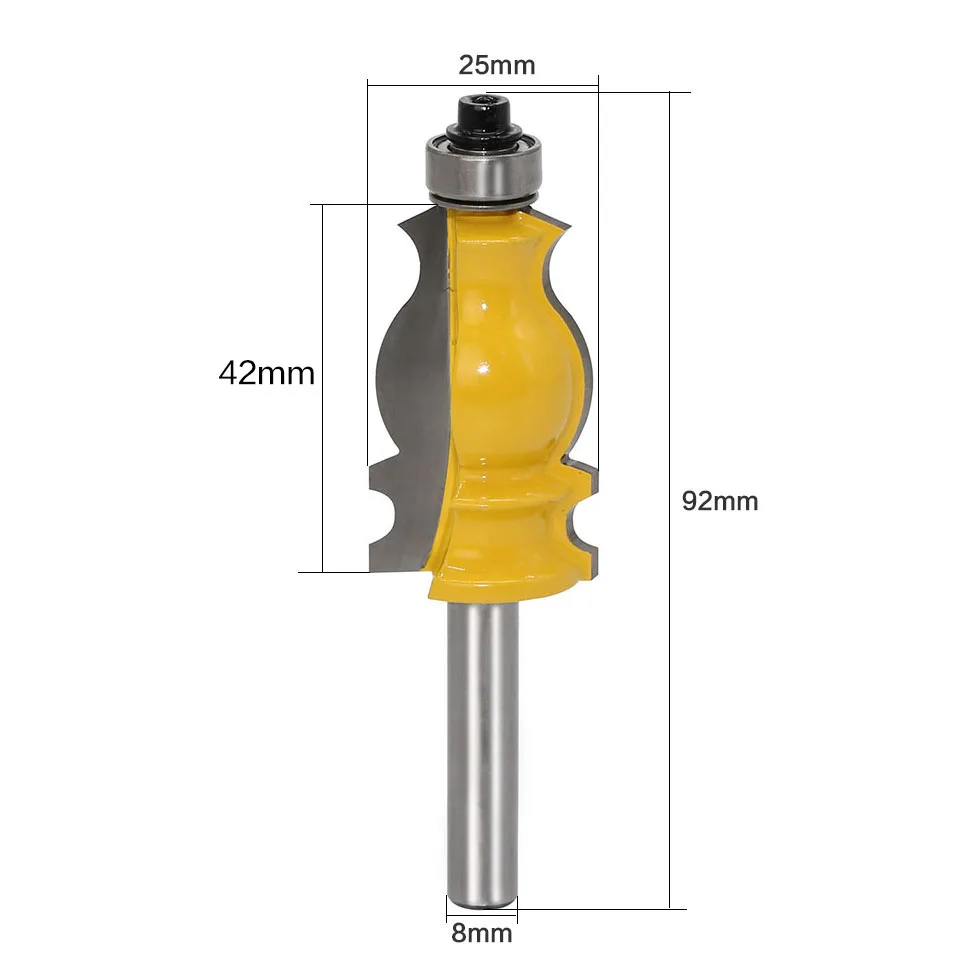 Imagem -02 - Architectural Cimentado Carbide Molding Router Bit Cortador de Fresagem de Madeira para Carpintaria Ferramentas Elétricas mm Shank 1pc