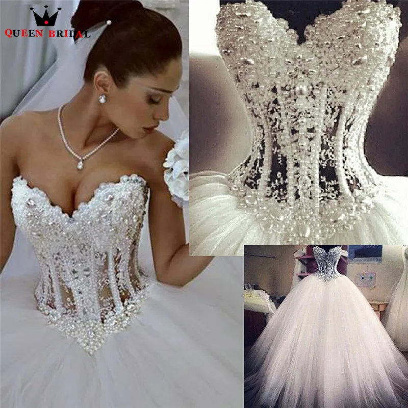 Abito da ballo Sweetheart Fluffy Lace Beading Crystal Luxury Vintage abiti da sposa 2023 New Fashion abiti da sposa Custom Made YB22