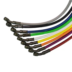 Motorcycle Dirt Bike Braided Steel Hydraulic Reinforce Brake line Clutch Oil Hose line Tube Pipe 500 To 1500mm Universal Fit MX