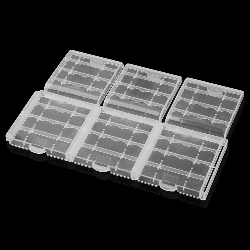 8pcs batterie AA caso AA potere di vendita di Plastica AA / AAA battery storage box supporto del sacchetto Duro Della Cassa di Batteria supporto