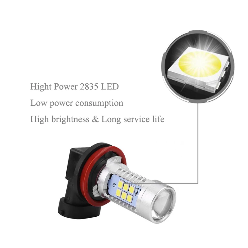 1x 매우 밝은 H8 H11 LED 안개 전구 램프 오류 없음 BMW E63 E64 E90 E91 E92 E93 328i 328xi X5 E53 E70 E46 325i