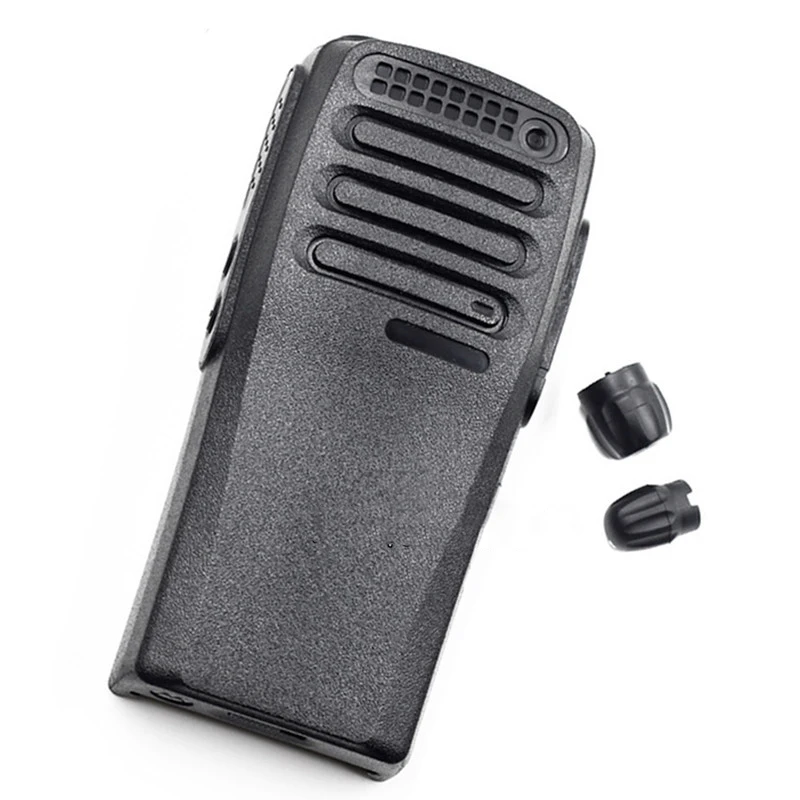 5pcs/lot Black Color housing shell front case with volume and channel knobs for motorola DEP450 walkie talkie