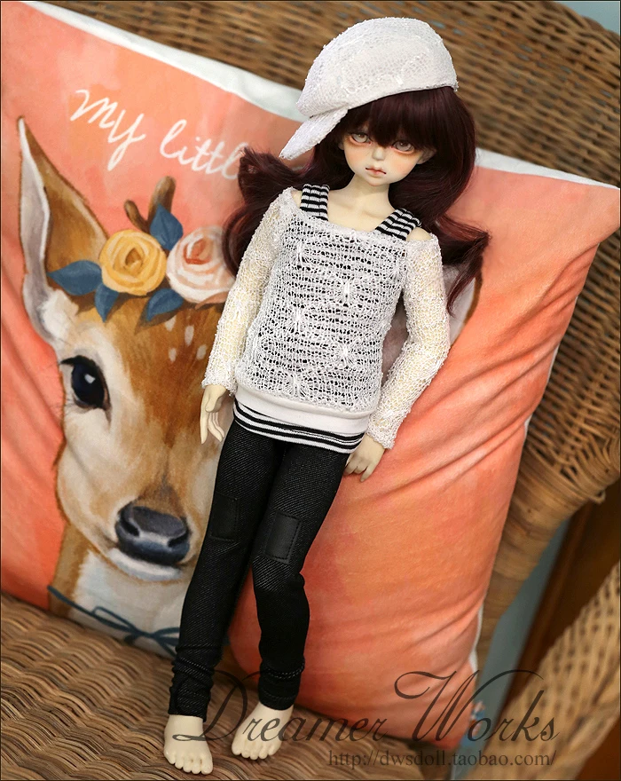 1/6 1/4 1/3 BJD clothing accessories Hat+vest+sweater+jeans suit for BJD/SD doll,Not included doll,shoes,wig and other  1262