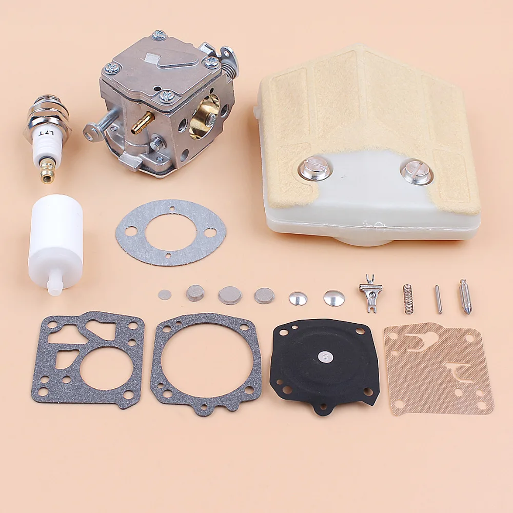 Carburatore Carb Membrana del Filtro Aria Kit di Riparazione fit Husqvarna 61 66 266 503280316 Motosega Tillotson HS-254B Carburatore RK-23HS