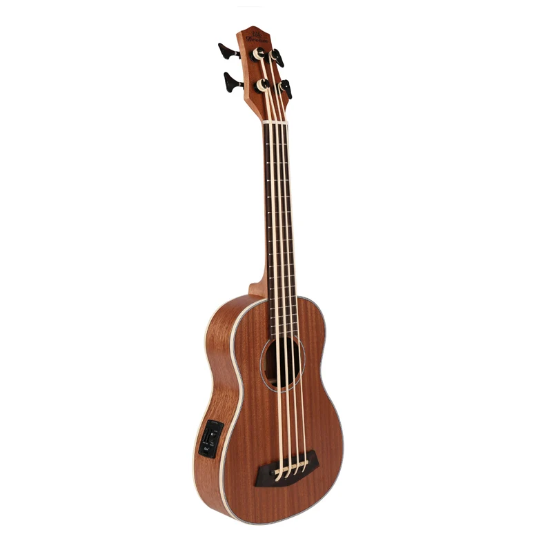 30 inch Wooden Electrical Bass Guitar 4 strings Ukulele Musical Instruments Closed Knob Ukulele Guitarra UB-113