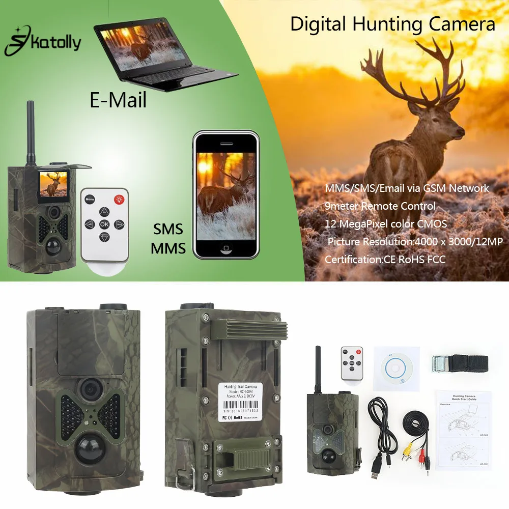 940NM HC-500M Hunting Trail Camera for Wildlife Photo Trap with 48Pcs Night Vision Infrared LEDs Hunting Video 12MP HD Camera