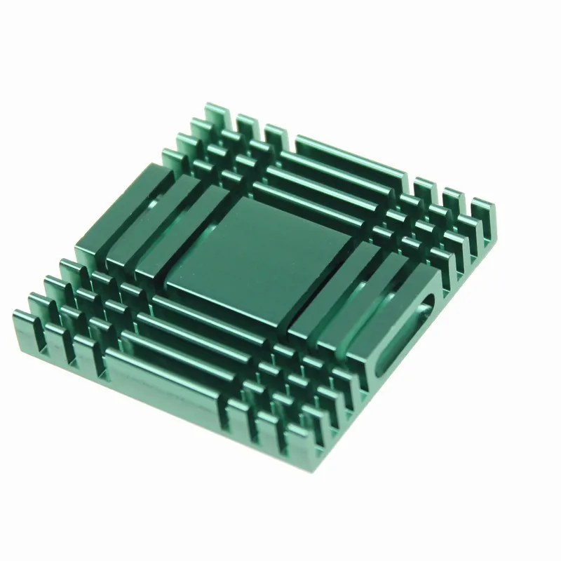 50 Pieces / Lot Green 37mm x 37mm x 6mm Cooler Cooling Heatsink Heatsinks Aluminum Heat Sink