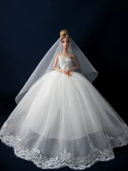 Vêtements de poupée Barbie avec étui, robe de mariée, robe de princesse, vêtements authentiques, accessoires de mode, vêtements de rêve, nouveau