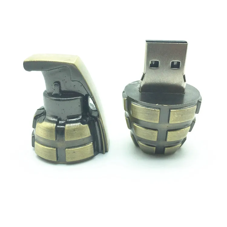 High Speed USB 3.0 Mini Metal Retro Hand Grenade USB Flash Drive 64GB USB Pen Drive 16G Flash Memory Stick U Disk 32gb Pendriver