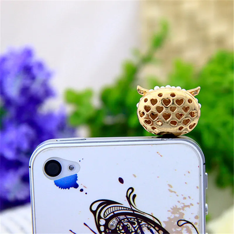 Owl 3.5mm Dust Plug Cap Cell for iPhone Samsung Earphone Jack Plug Headphone Plugs Anti Dust Plug Phone Accessories