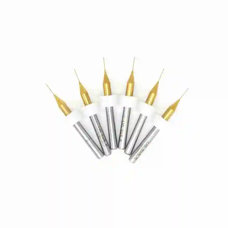 10pcs 0.2-1.2mm titanium coated carbide drill engraving knife milling cutter CNC cutting machine for PCB engraving tools