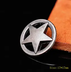 30x 17mm Round Western Texas Star Fasteners Rivet Studs Belt Bag Leathercraft Concho