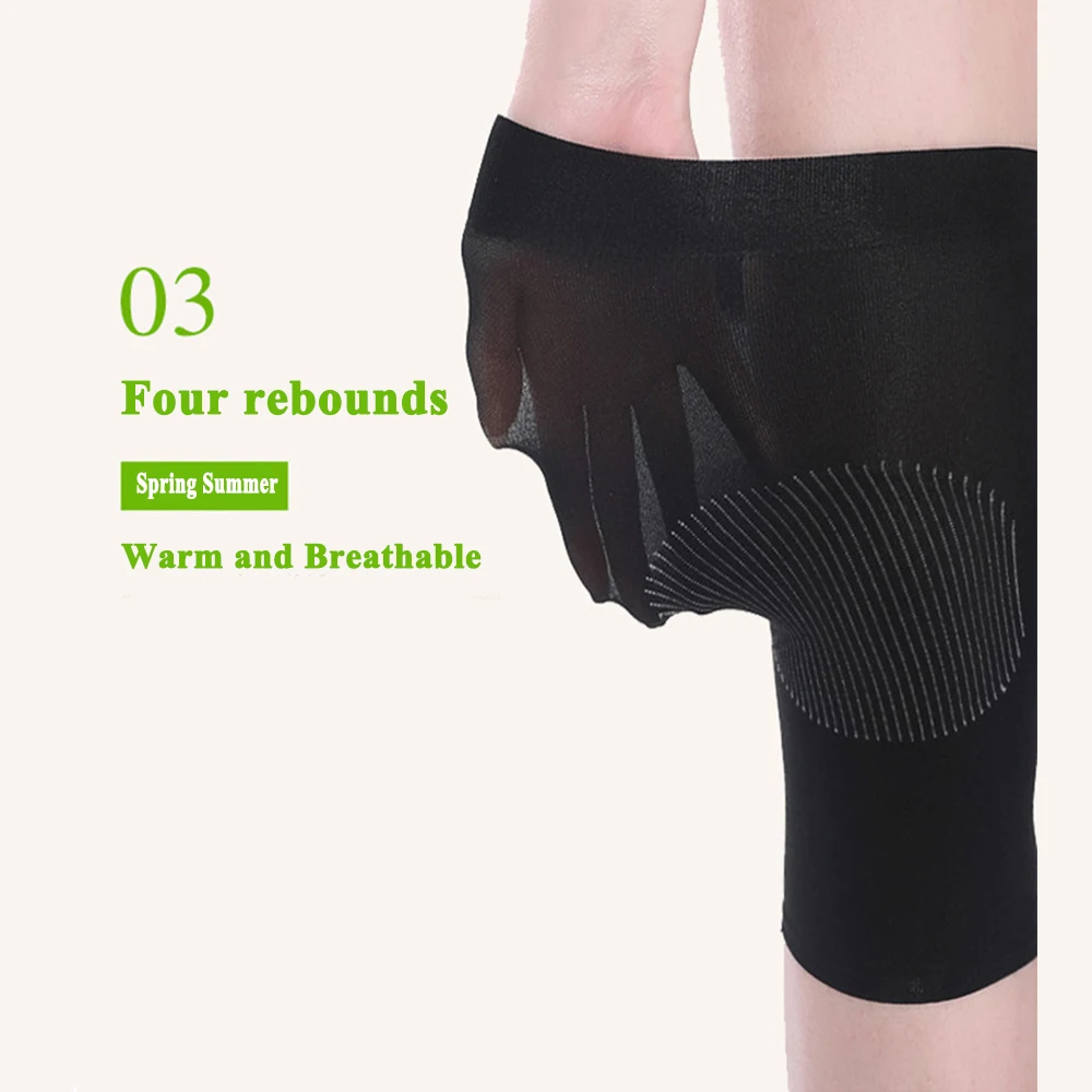 2pcs Breathable Elasticated Knee Pads at Arthritis Warm Leg Sleeve Knee Brace Support Anti Crash Kneepad Joint Wrap Protector