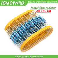 20pcs 2W Metal film resistor 5 color ring 1% 1R - 1M 1R 22R 47R 100R 220R 470R 1K 10K 22K 100K 220K 10 22 47 100 220 470 ohm