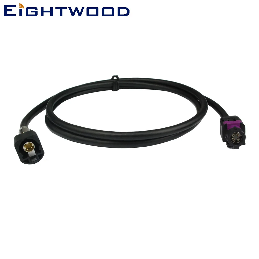 Eightwood FAKRA HSD A Jet Black LVDS New Vehicle High-speed Transmission Shielded Dacar 535 4-Core Coaxial Cable Customizable