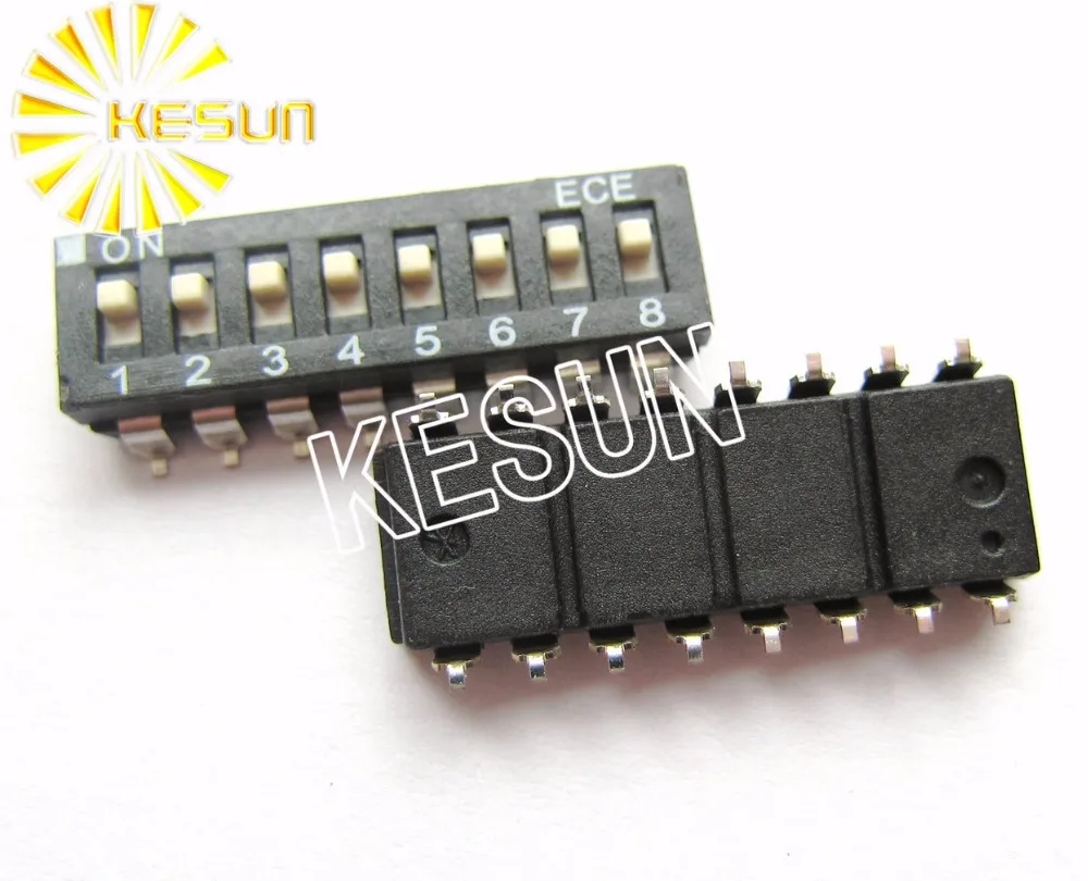 

100% Original EAD108 8P 2.54mm Black SMD DIP Switch EAD108EZ x 100PCS