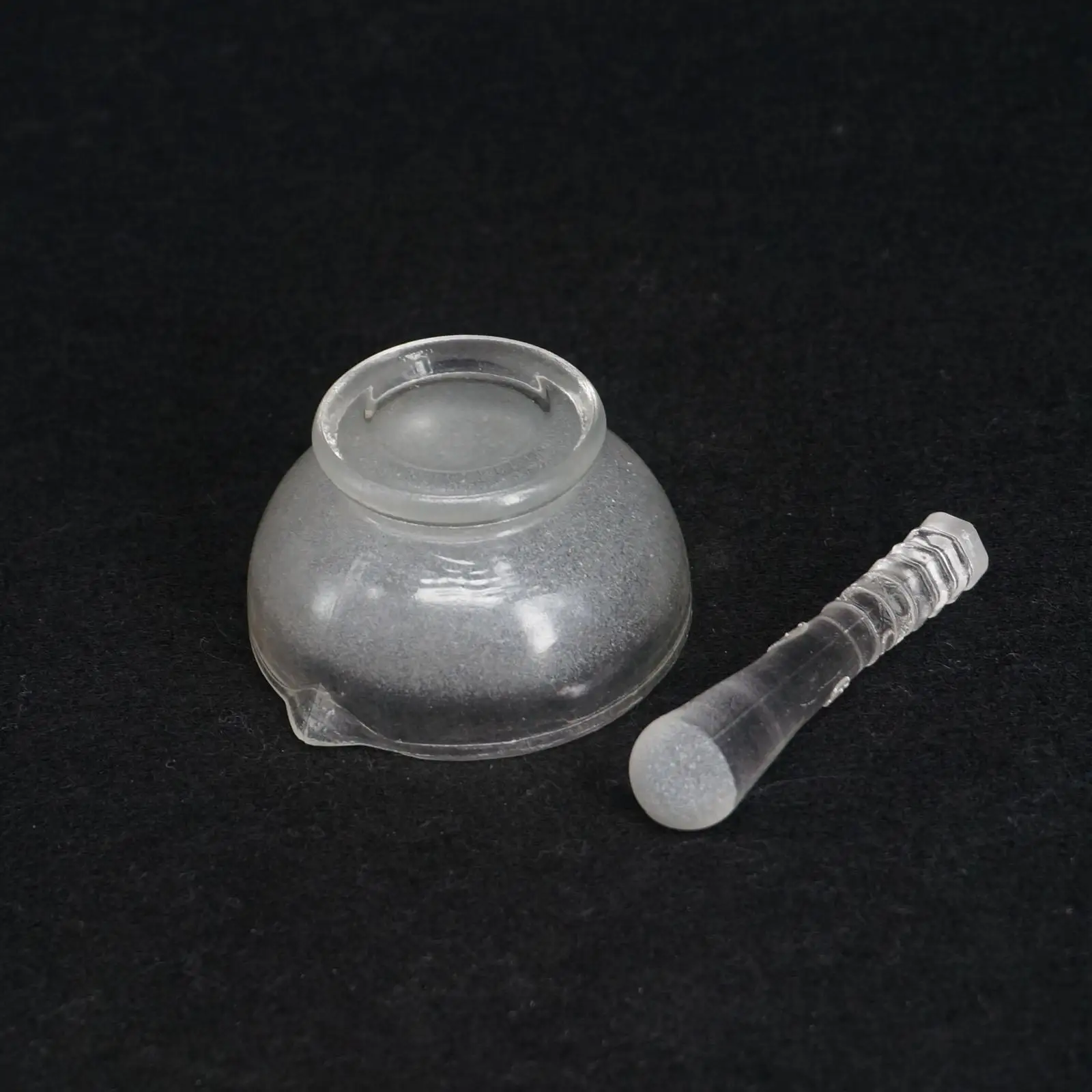 60mm Inner Diameter Apothecary Solid Glass Pestle and Mortars Bowl Set Grinding Mill Tool