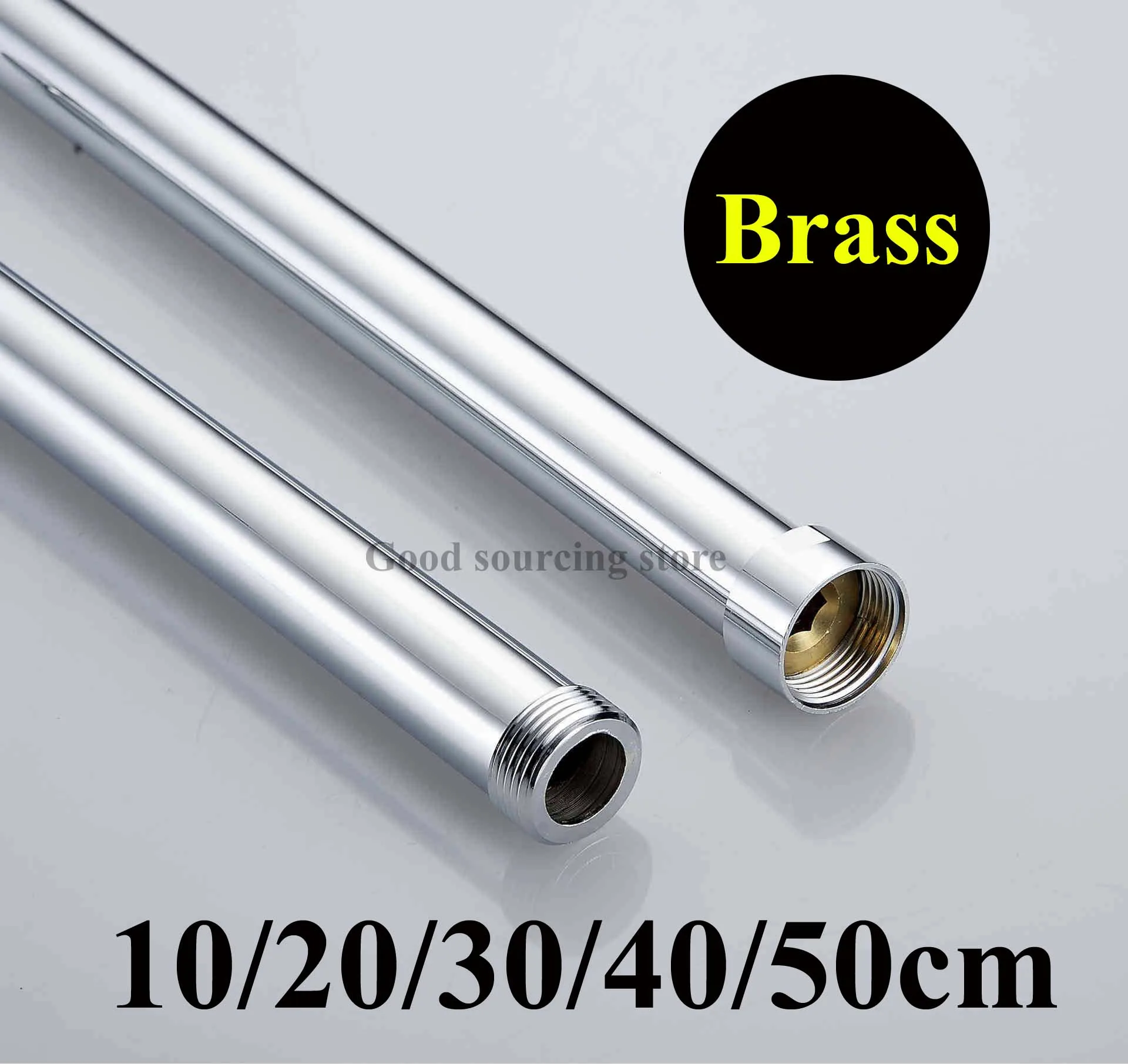 10/20/30/40/50cm brass shower extension rod tube bar pipe