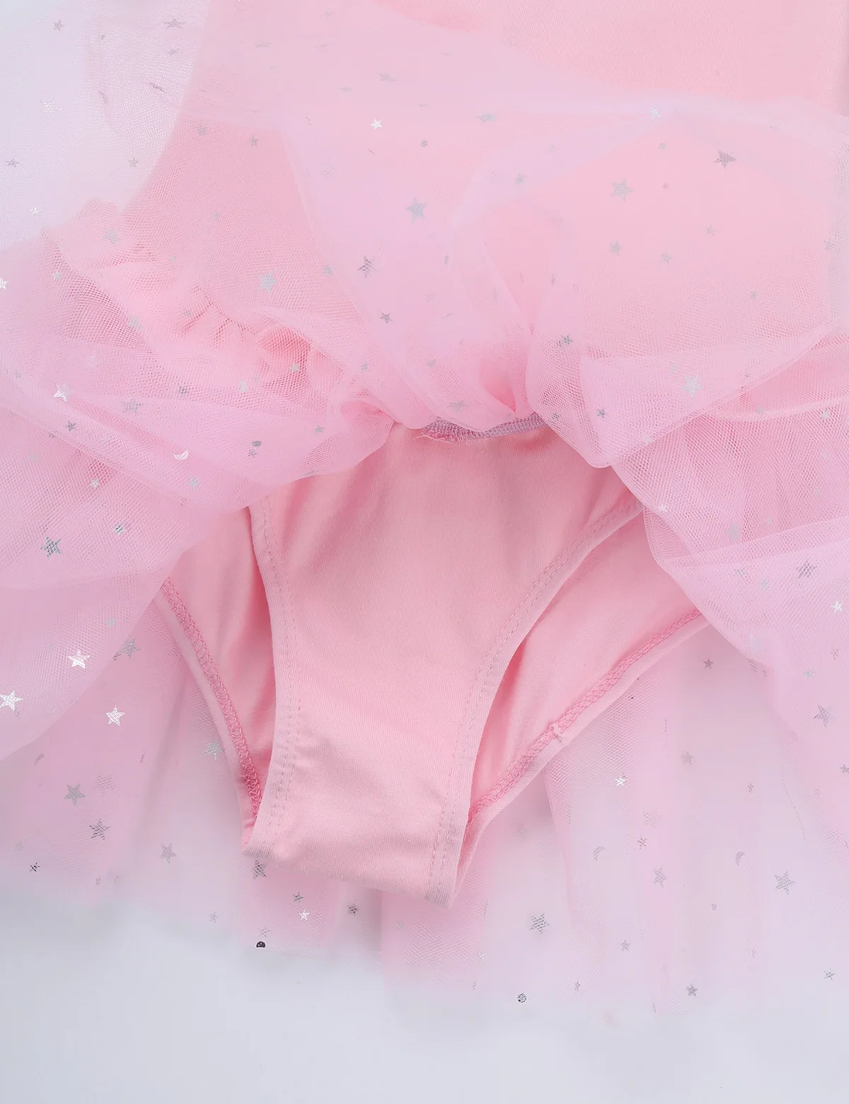 Cute Girls U-shaped Back Shiny Stars Sequins Mesh Ballet Dance Gymnastics Leotard Tulle Tutu Dress for Kids Dancer Perfprmance image 5