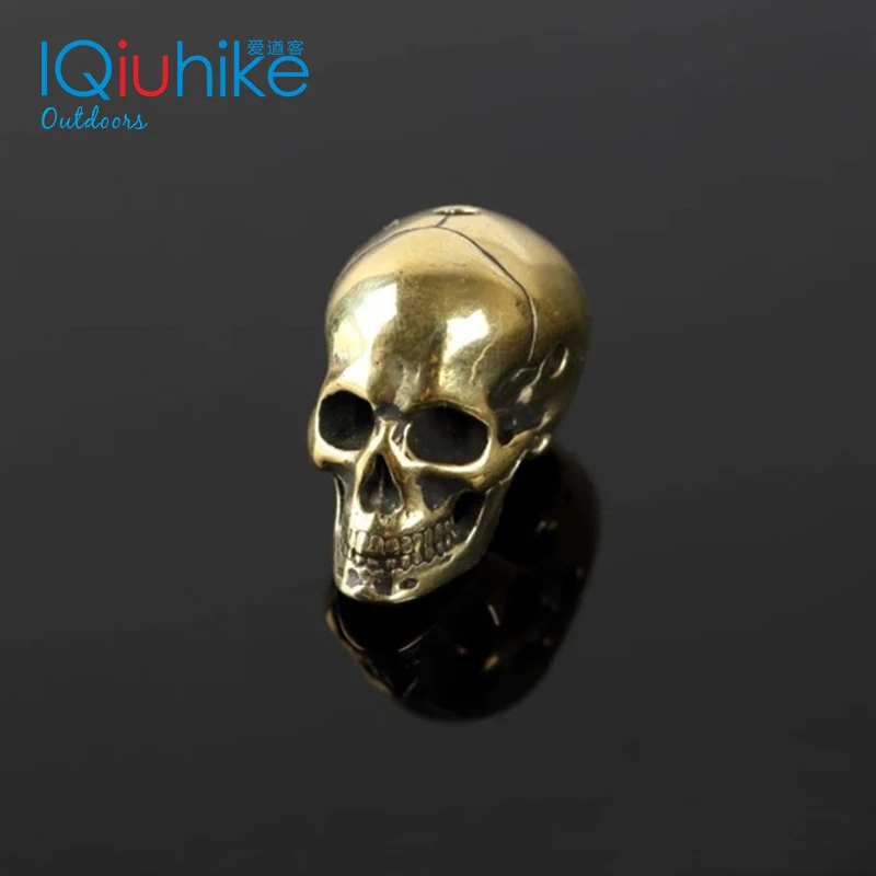 Brass Skull Knife Beads Umbrella Rope Bead Outdoor Vintage Skull Paracord Beads  Paracord Bracelet Accessories Charms Skull