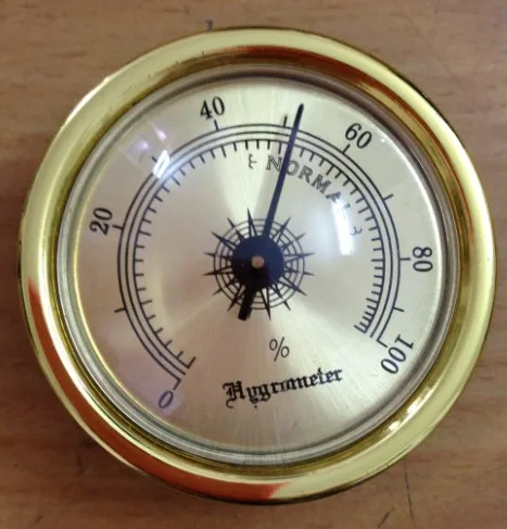 Humid Moisturizing Cigar Smoking Humidity Hygrometer Measuring 45mm Box