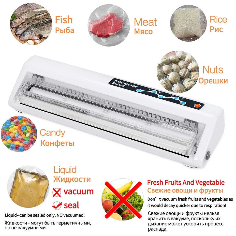 LAIMENG Vacuum Food Sealer Packing Machine Vacuum Bags Food Saver Vacuum Packer 110V 220V Package Sealer For Packaging S139