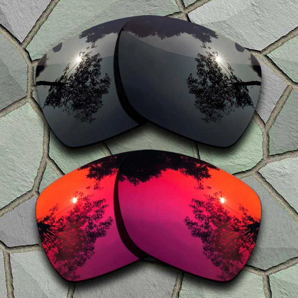 

Grey Black&Violet Red Sunglasses Polarized Replacement Lenses for Oakley Deviation