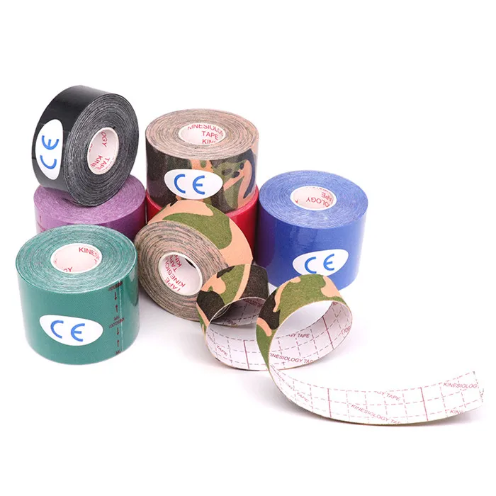 Kinesiologie-Tape, elastische Bänder für Sport, Muskelbandage, Baumwolle, selbstklebend, Strain Injury Support, Aufkleber zur Linderung von Knieschmerzen – Detail 3