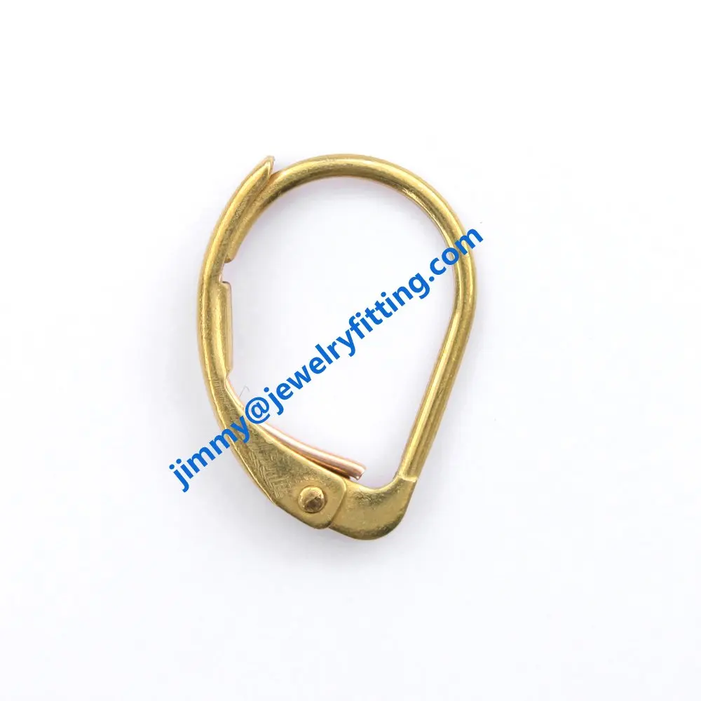 

2014 New fashion jewelry findings brass lever back earring clip Screw back earrings clip earring fitting