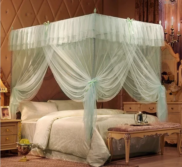 Creative bed canopy palace mosquito net Three open door Stainless steel landing frame nets mosquitera cama