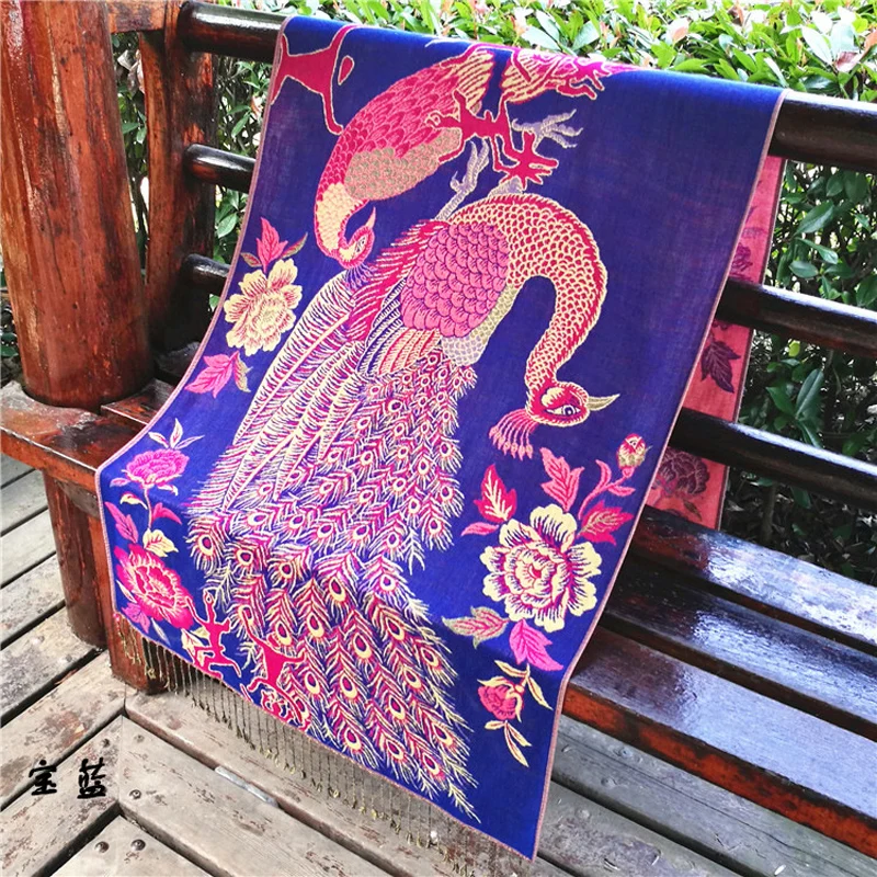

Hot New Fashion Pashmina 100% Soft Cashmere Women's Scarves Paisley Peacock Tassel Shawl Wrap Autumn winter Scarf for lady Warm