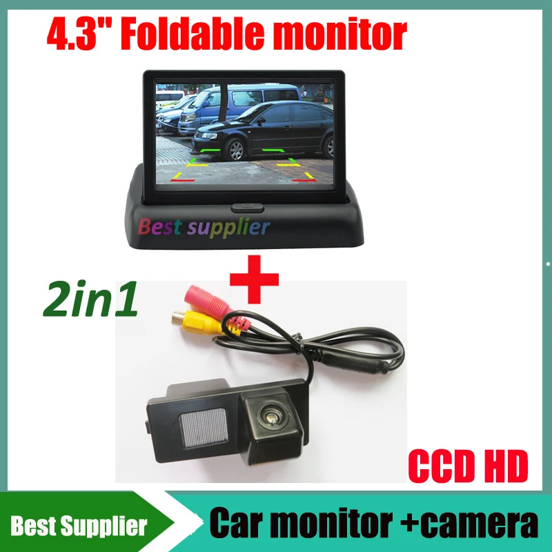 

4.3inch car monitor + CCD HD Car rear view parking Camera For Ssangyong Kyron Rexton Korando Actyon reverse camera