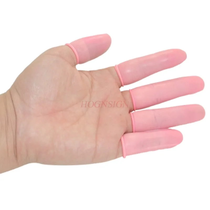 500g Pink Latex Finger Set Disposable Purification Dust-free Electronics Industrial Beauty Manicure Finger Cover Rubber Sale