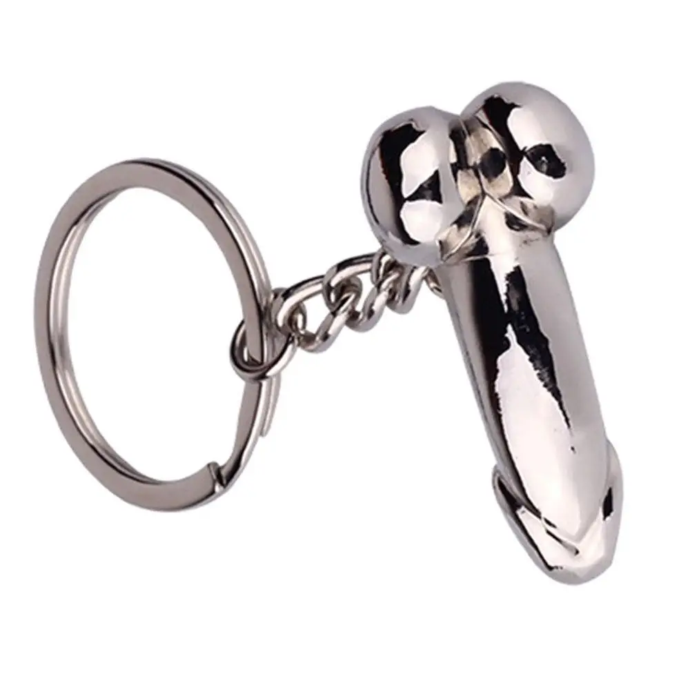 Personalized Car key chain Male organ key chain Metal genital keychains motorcycle Key ring gift for Benz trd alfa nuova ford