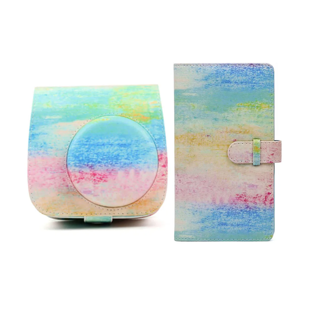 Фотоальбом из ПУ кожи с плечевым ремнем для камеры, 96/64 карманов, 3 дюйма, для fujifilm instax Mini 9 8 8 +