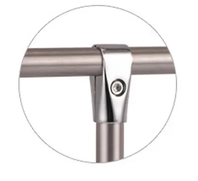 Conector de aleación de aluminio para estante de tubería de acero inoxidable, estante de lavandería de almacenamiento, tipo DIY, 32mm, 1-1/2 pulgadas, aproximadamente 30mm ID, 1 unidad